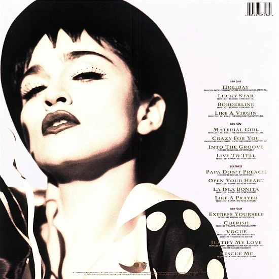 Madonna - The Immaculate Collection Plak 2 LP