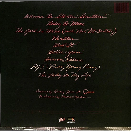 Michael Jackson ‎– Thriller Plak LP