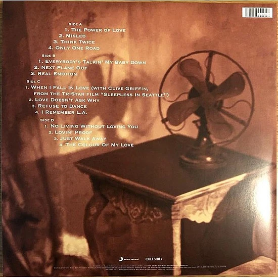 Celine Dion ‎– The Colour Of My Love Turkuaz Renkli Plak 2 LP