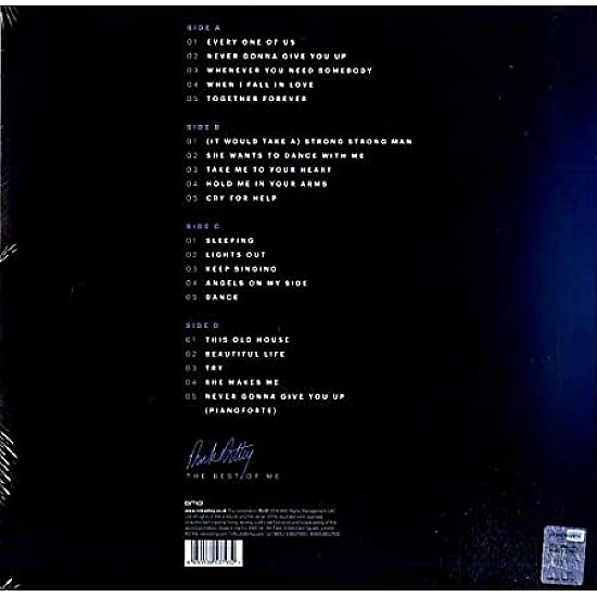 Rick Astley - The Best Of Me (Şeffaf Mavi Renkli) Plak 2 LP