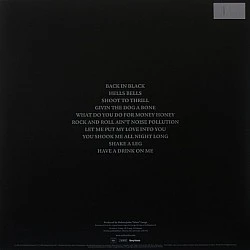 AC/DC ‎– Back In Black Plak LP