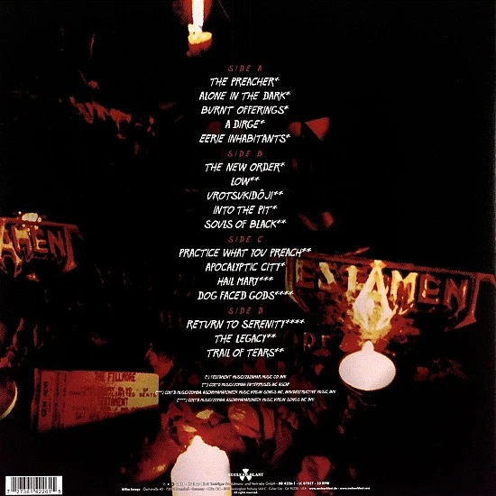 Testament ‎– Live At The Fillmore Plak 2 LP
