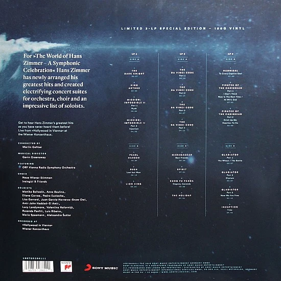 Hans Zimmer ‎– The World Of Hans Zimmer (A Symphonic Celebration) Plak 3 LP
