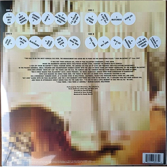 Paul McCartney - Amoeba Gig Plak LP