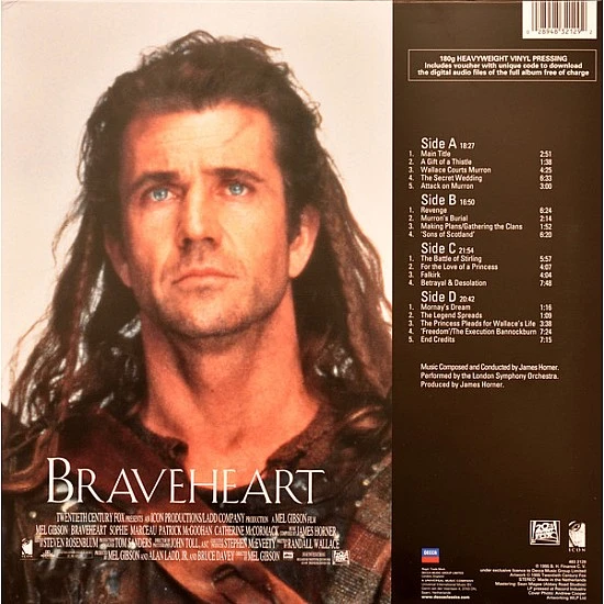 Braveheart (Cesur Yürek) Soundtrack Plak 2 LP