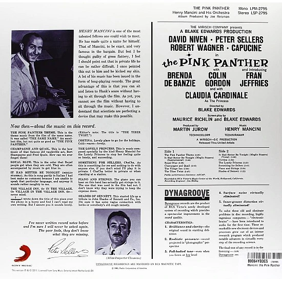 Henry Mancini ‎– The Pink Panther Film Müziği Audiophile Plak LP