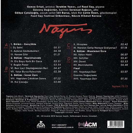 Fazıl Say - Nazım Oratoryosu Plak 2 LP