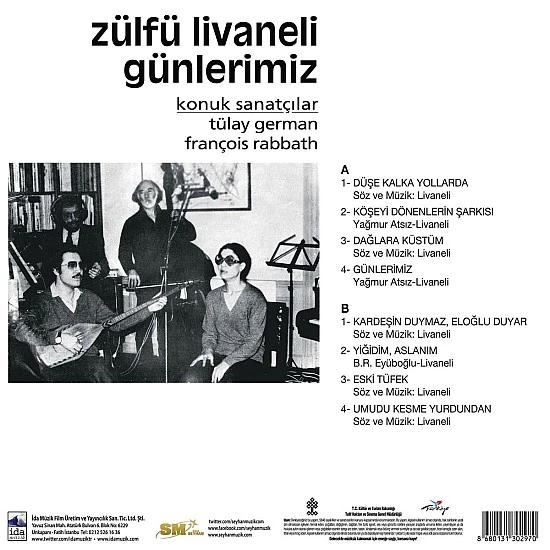 Zülfü Livaneli - Günlerimiz (Tülay German, François Rabbath) Plak LP