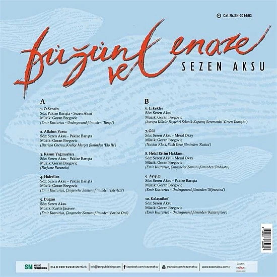 Sezen Aksu - Düğün ve Cenaze Plak LP