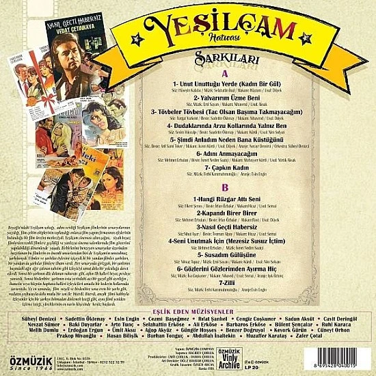 Yeşilçam Şarkıları - Nasıl Geçti Habersiz Plak LP