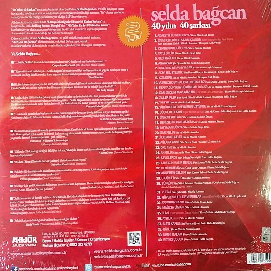 Selda Bağcan - 40 Yılın 40 Şarkısı Vol: 1 Plak 2 LP