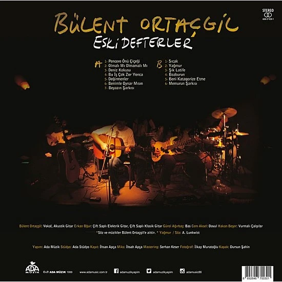 Bülent Ortaçgil - Eski Defterler Plak LP